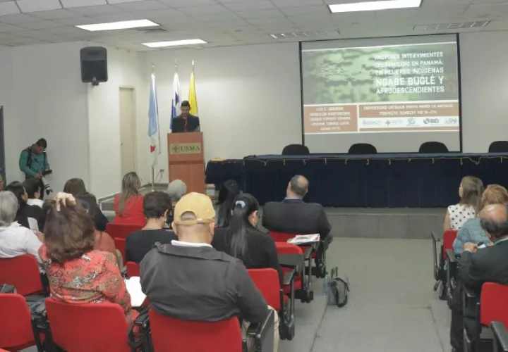 Durante la presentación.  Cortesía/Senacyt