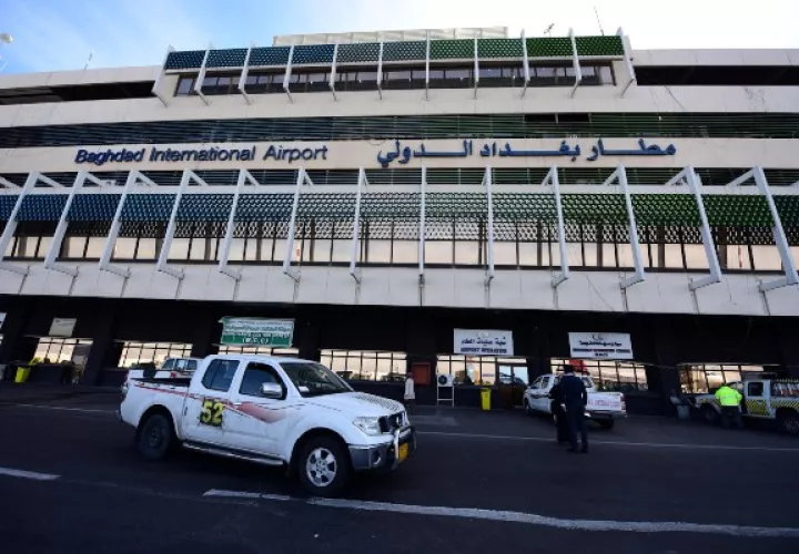  Una vista exterior del aeropuerto internacional de Bagdad. FOTO/AP
