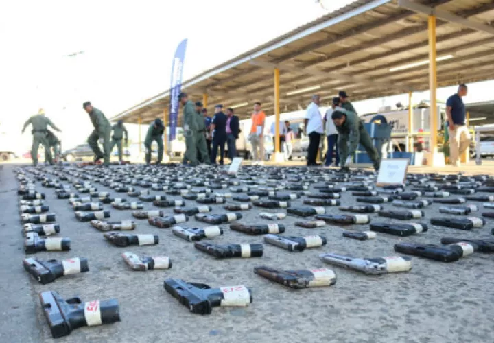Las armas fueron incautadas entre el 1 de julio de 2019 y el 20 de enero de 2020.