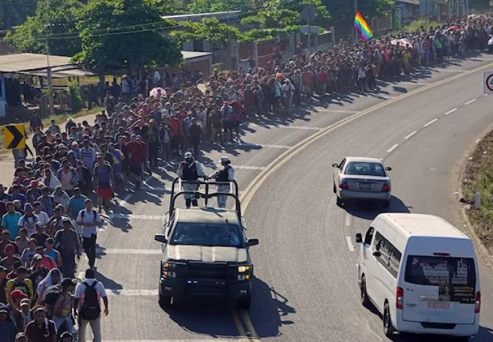 El 14 de enero salió el primer grupo de inmigrantes hondureños por el punto aduanero de Corinto, fronterizo con Guatemala, mientras que el segundo lo hizo al día siguiente por el punto de Agua Caliente.
