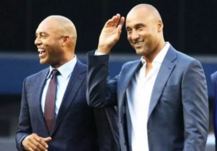 Mariano Rivera y Derek Jeter. Foto: AP
