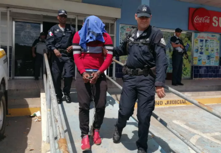 Para el traslado de “Moraito”, la Policía Nacional extremó las medidas de seguridad. Foto: Eric A. Montenegro.