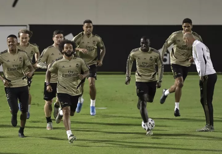 Jugadores de Real Madrid en los entrenamientos. Foto:AP