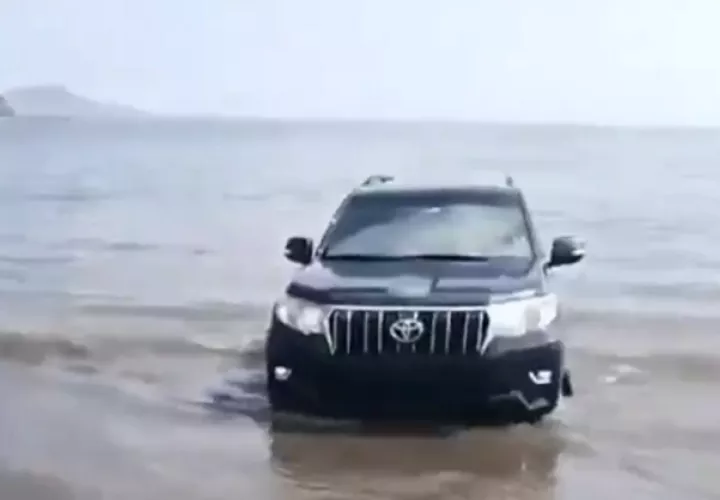 Hecho que se registro en la playa de Veracruz. Foto: Redes Sociales
