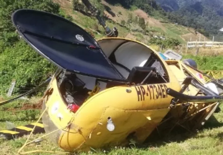 El helicóptero HP-1734EP cayó en el área de Cerro Punta.