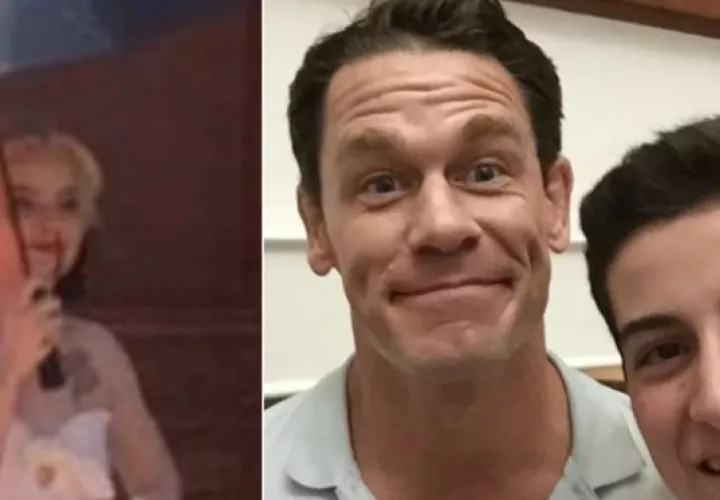 Margot Robbie y John Cena.