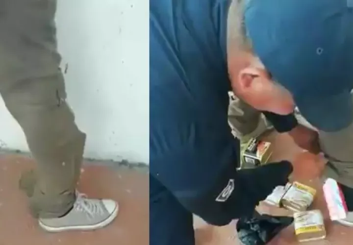 El antisocial fue atrapado y luego grabado en video con los 18 artículos que llevaba ocultos en su ropa. 