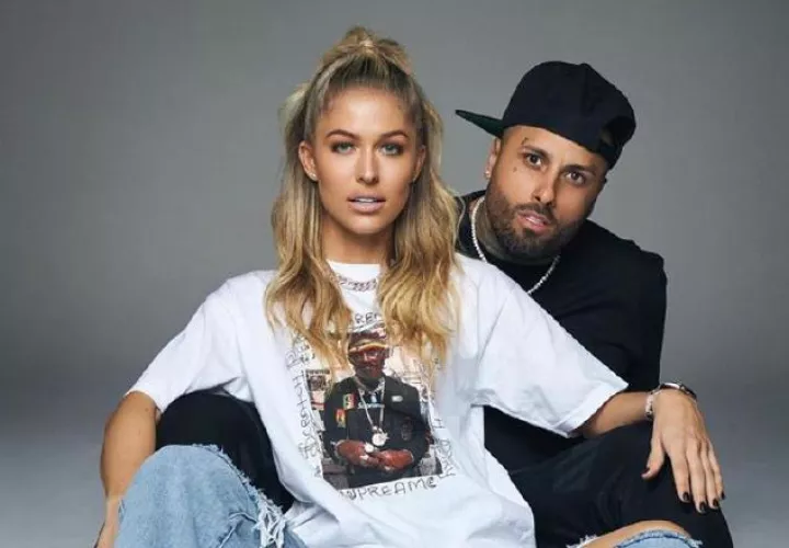 Nicky Jam  y Cydney Moreau. EFE