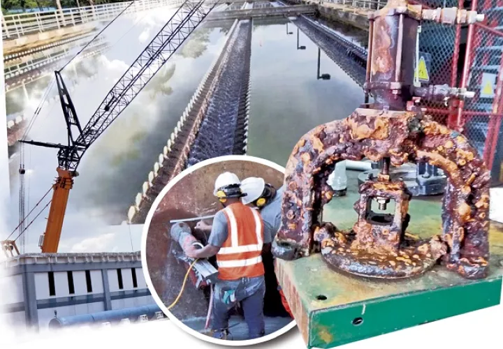 Producto de las obras de mantenimiento que se realizaron en la planta durante los días de Carnaval, quedó en evidencia la fuga que será evaluada.