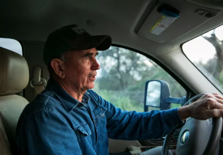 “Si se levanta el muro, será la nueva frontera”, dijo Richard Drawe, un texano que vendió tierra al Gobierno. Foto / Ilana Panich-Linsman para The New York Times.