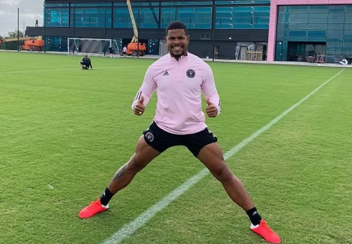 Román Torres durante un entrenamiento.