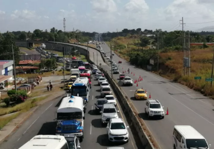 En el sector de La Pesa es donde hay mayor congestión vehicular. Foto: Eric Montenegro.