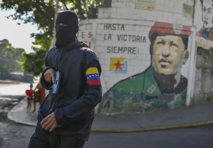 La Milicia está conformada por civiles simpatizantes del chavismo. Foto: AP.,