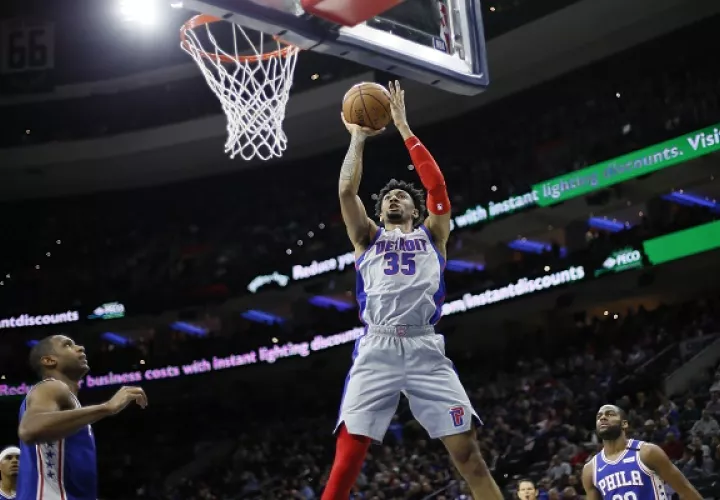Christian Wood de los Pistons de Detroit. Foto:AP