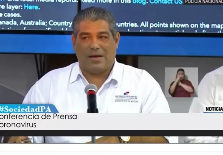 El viceministro de Salud, Luis Francisco Sucre, encabezó la conferencia de prensa de este domingo. 