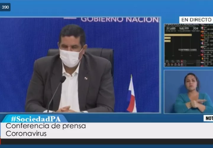 El ministro de Seguridad Pública, Juan Pino, anunció la cuarentena absoluta para Panamá. 