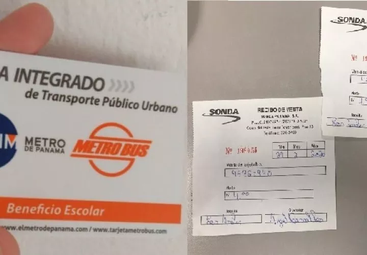 Usuarios presentan recibos que prueban de que sí pagaron por la tarjeta estudiantil, a pesar de que la adquirían por primera vez.