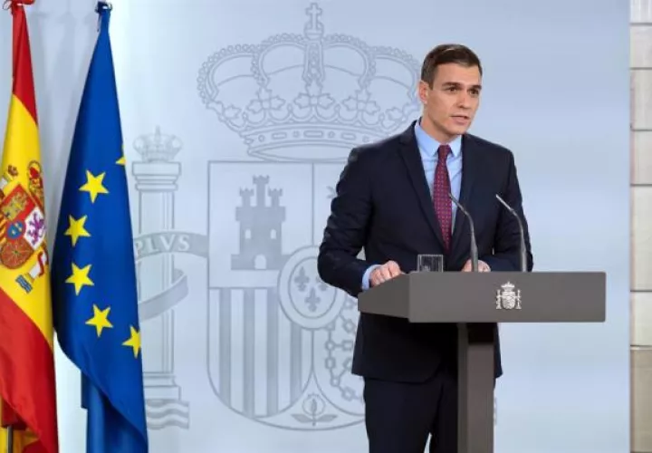 Coronavirus en Panamá: El presidente del Gobierno, Pedro Sánchez, en su comparecencia en La Moncloa, informó que  optó por una medida más drástica a fin de dotarse de medios especiales ante una situación excepcional. FOTO/EFE