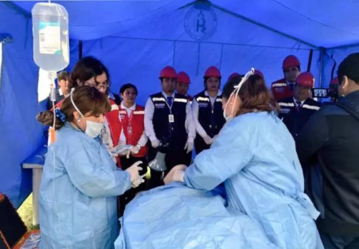 El primer módulo para atender a posibles casos de coronavirus se instaló en el centro de salud de Pueblo Nuevo.