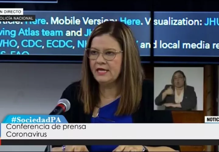 La ministra de Salud (Minsa), Rosario Turner, encabezó la conferencia de prensa de este miércoles 18 de marzo. 