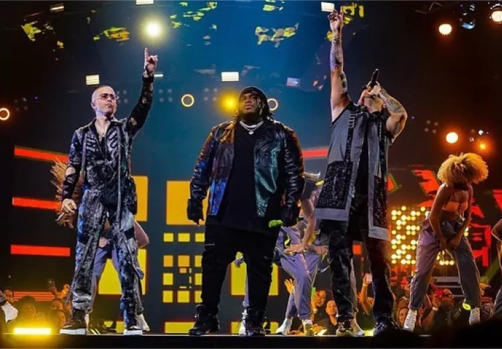 Sech junto a Wisin y Yandel. Foto: Instagram