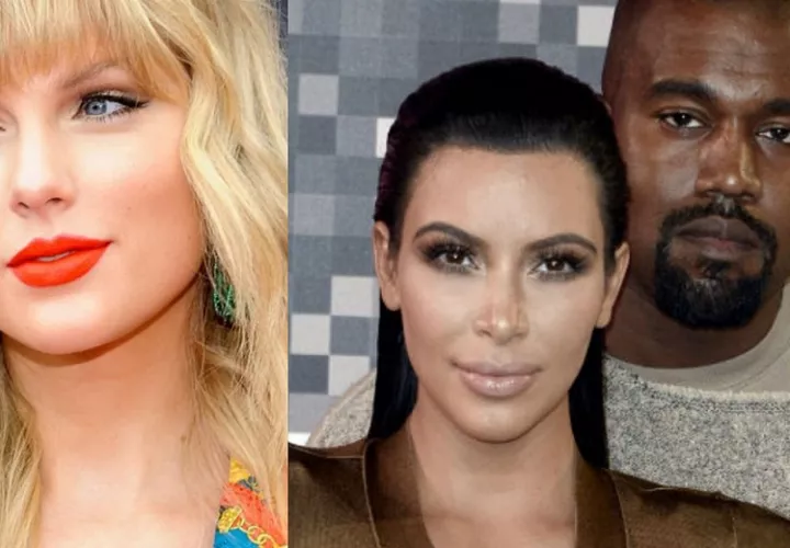  Taylor Swift, Kanye West y Kim Kardashian. Foto: Archivo