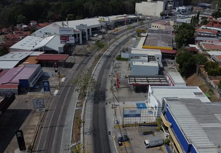 La inmovilidad ciudadana absoluta se aplicó ayer domingo. Foto: Tráfico C. Panamá.