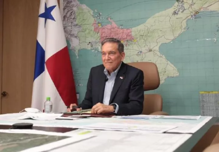 Laurentino Cortizo realizó ayer un conversatorio con los medios de comunicación sobre la situación del COVID-19 en el país. Foto: Cortesía 