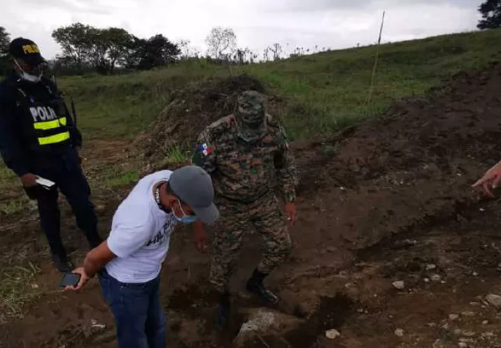 Vista de la inspección realizada ayer en la zona fronteriza. Cortesía
