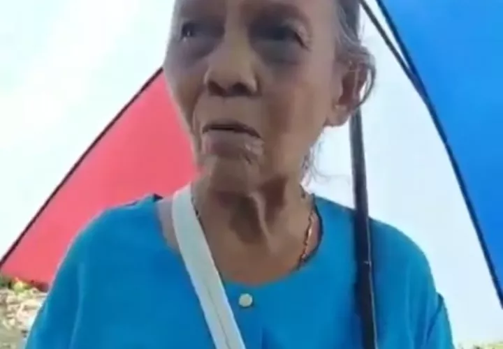La señora "Lencha" asegura que no tiene alimentos parapasar la cuarentena. 