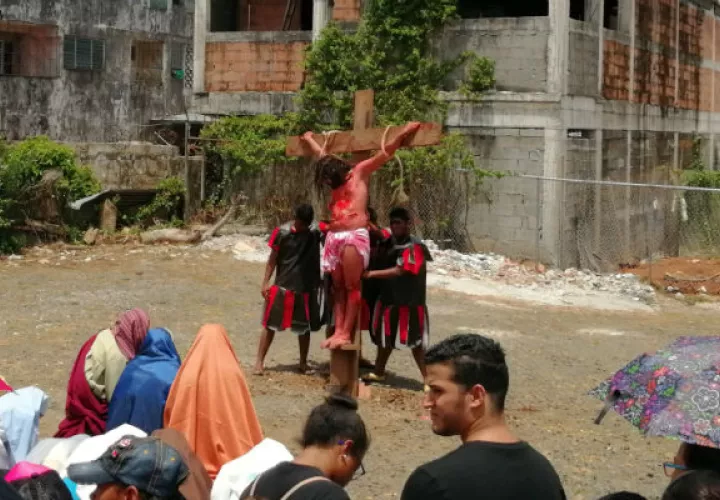 Los dramas de Semana Santa en vivo que se hacían en La Chorrera y Arraiján fueron suspendidos. Foto: Eric Montenegro.