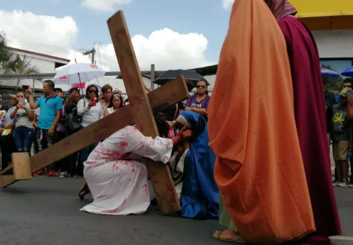 Los dramas de Semana Santa en vivo que se hacían en La Chorrera y Arraiján fueron suspendidos. Foto: Eric Montenegro.