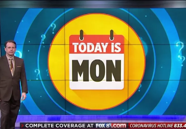 “El reloj interno de todo el mundo está desajustado”, dice el conductor de noticiero Todd Meany. Foto / vía Todd Meany, Fox 8.