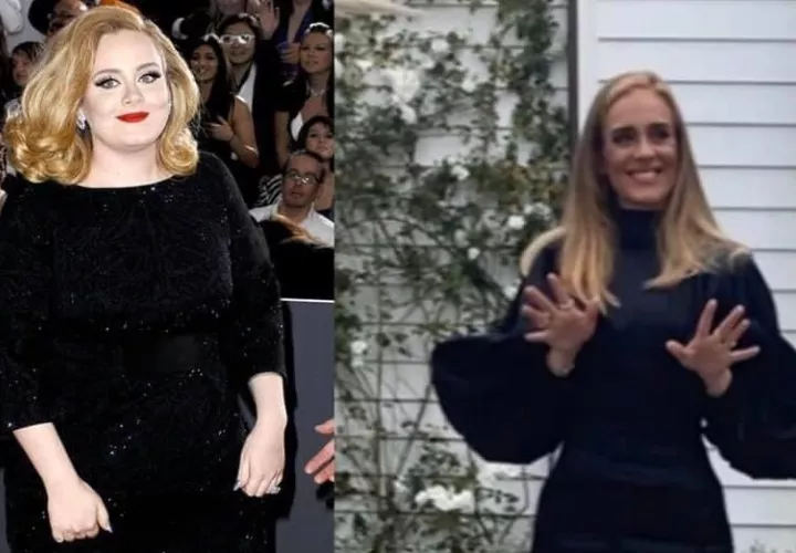 Adele está haciendo actividad física y dieta. 