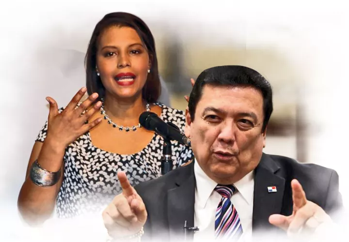 Fiscal Zuleyka Moore y Eduardo Ulloa, procurador general de la Nación.