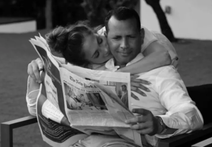 Jennifer López y a su prometido Alex Rodríguez. Instagram