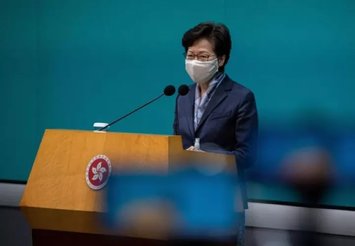 La jefa del Ejecutivo de Hong Kong, Carrie Lam.FOTO/EFE