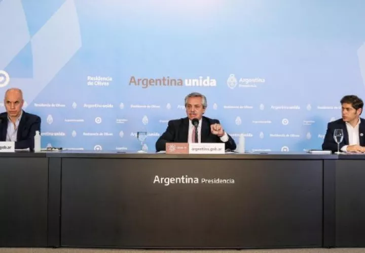 Está claro que la Argentina quiere encontrar un acuerdo con los acreedores, dijo el presidente argentino Alberto Fernández.  EFE
