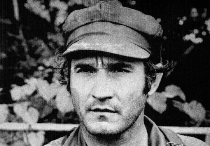 Foto de Edén Pastora tomada el 17 de julio de 1979, tras la caida de dictador Anastacio Somoza. Foto: AP.  