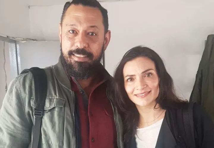 Jaime Newball junto a Ana María Orozco.  Cortesía