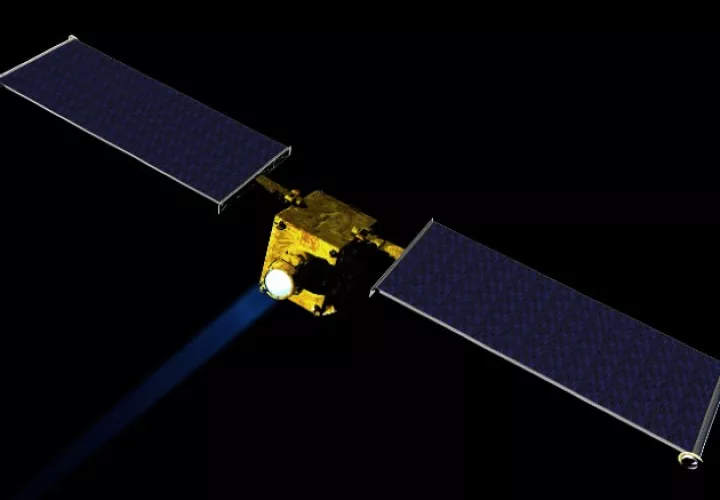 Representación artística del Double Asteroid Redirection Test, nave espacial de la NASA, que lanzarán en 2021. Foto / NASA/JHUAPL.