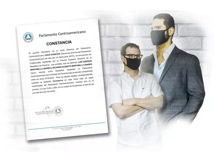 Parlacen certificó que los hermanos Martinelli son miembros de este organismo desde el 2019 hasta el 2024.