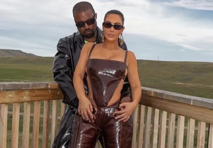 Kanye West y Kim Kardashian. Foto: Instagram