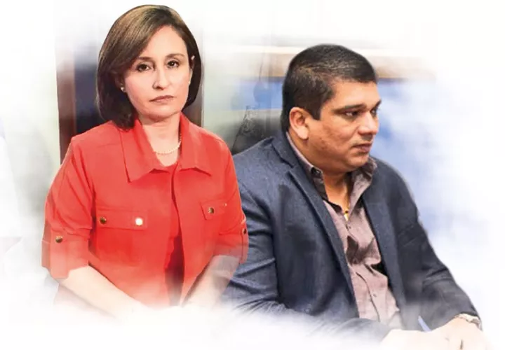 Kenia Porcell y Daniel Arroyo.