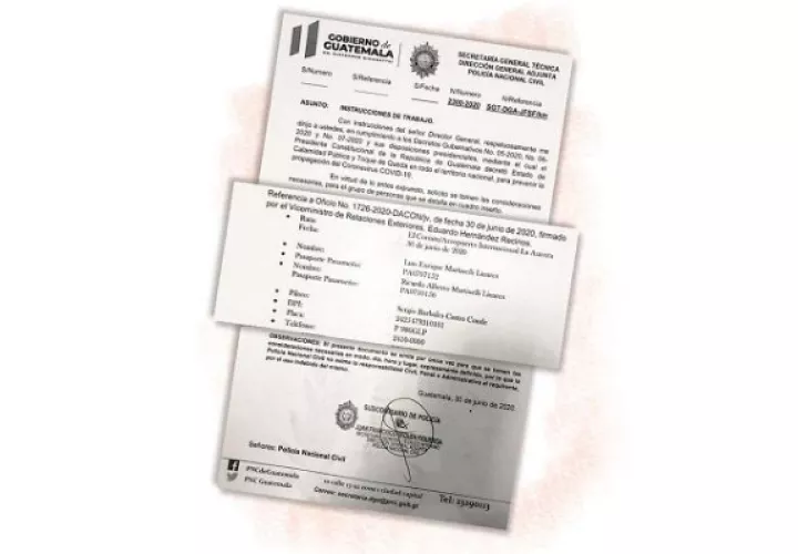 La certificación hace referencia a que la entrada a Guatemala había sido avalada por el viceministro de Relaciones Exteriores, Eduardo Hernández Recinos.