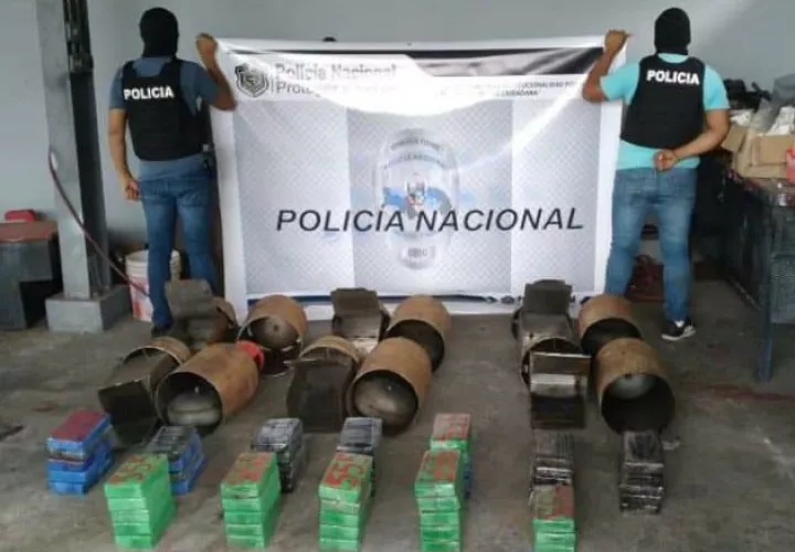 Llevaba 63 kilogramos de cocaína escondidos en cilindros de gas. Foto: Diómedes Sánchez.