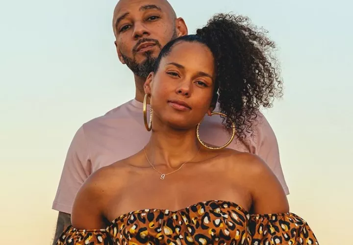 Alicia Keys y su esposo Swizz Beatz. Instagram