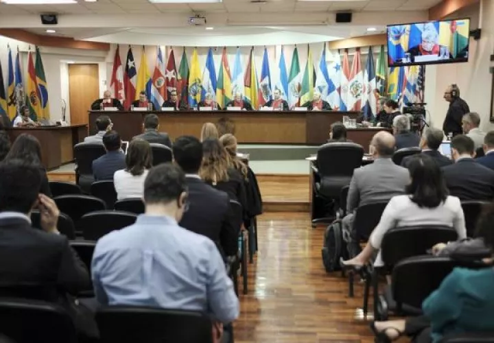 Vista general de una sesión de la Corte Interamericana de Derechos Humanos (CorteIDH).