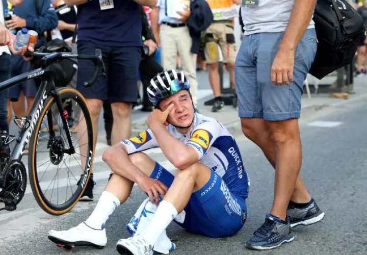 Remco Evenepoel está consciente. EFE