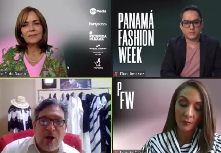 Durante la conferencia de prensa virtual del Fashion Week Panamá 2020. Cortesía